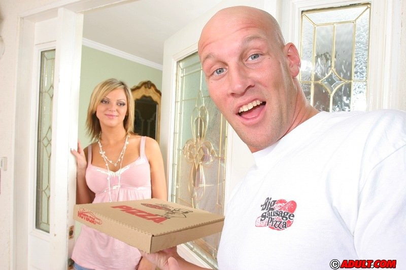 Sexy blonde fucking hard the delivery guy #73961512