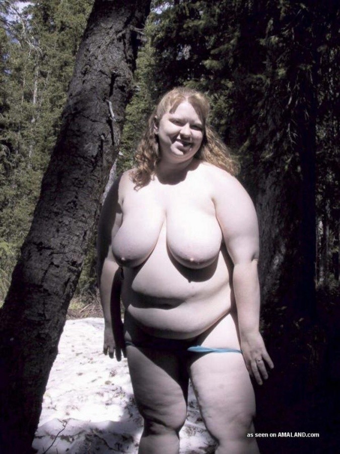 Amateur huge GF who loves posing nude outdoors #71758725