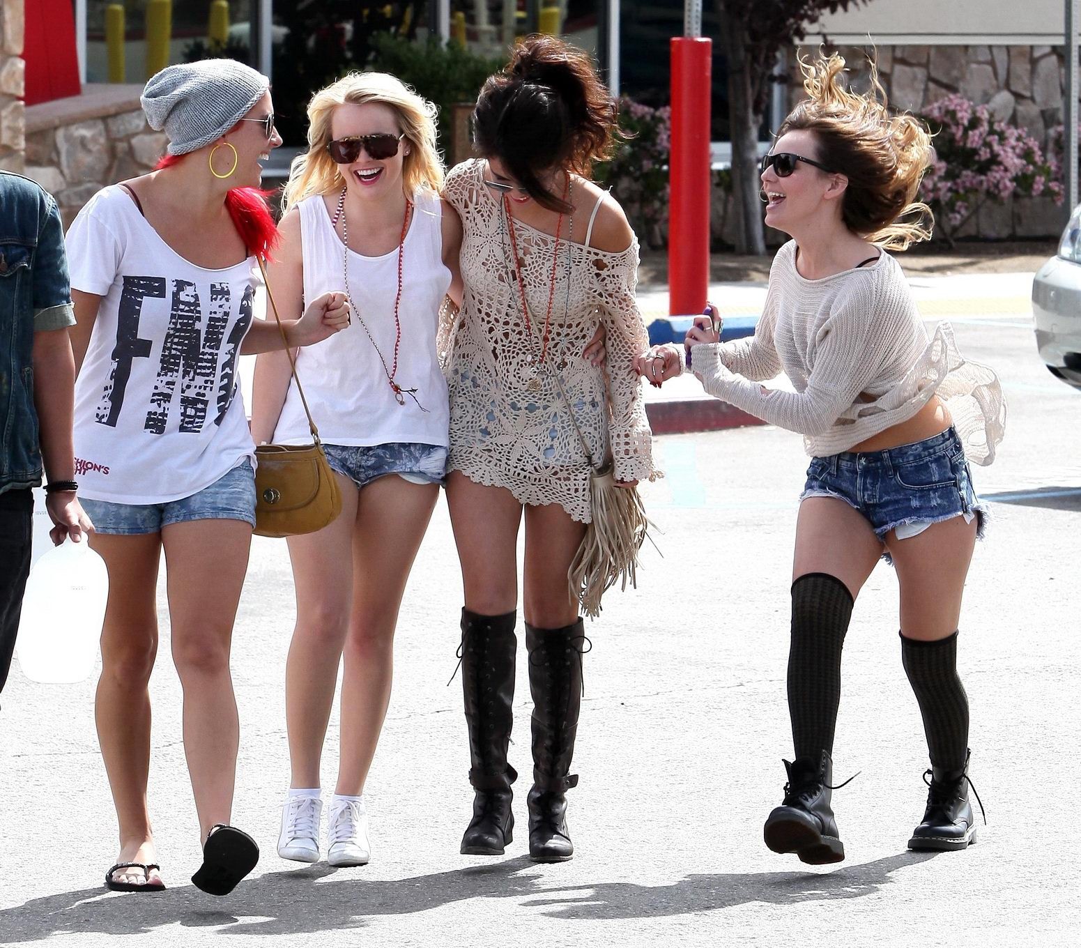 Selena Gomez leggy wearing fuckme boots  lace mini dress out in Bakersfield #75233723