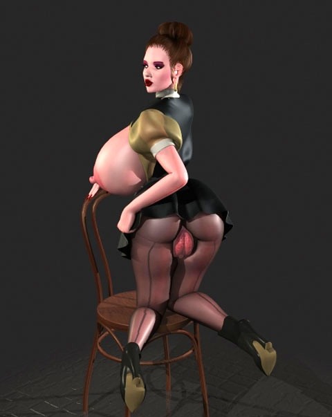 Toon 3D dal seno enorme mostra le tette e la figa gonfia
 #67049581
