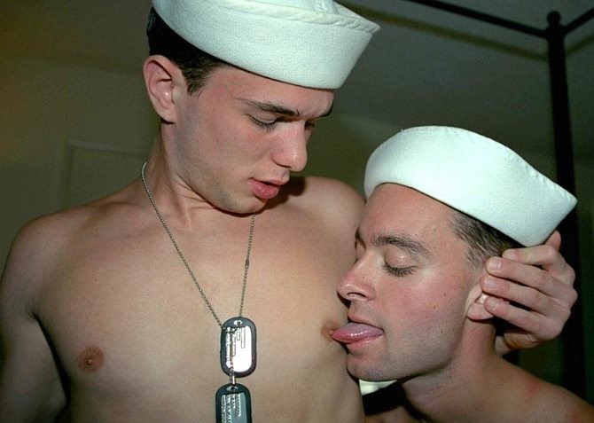 Two rookie sailors fucking and rimming and mutual cumming joy #76968550