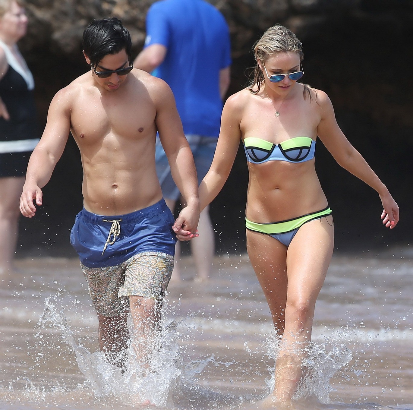 Katrina Bowden wearing skimpy strapless bikini at the beach in Maui #75162623