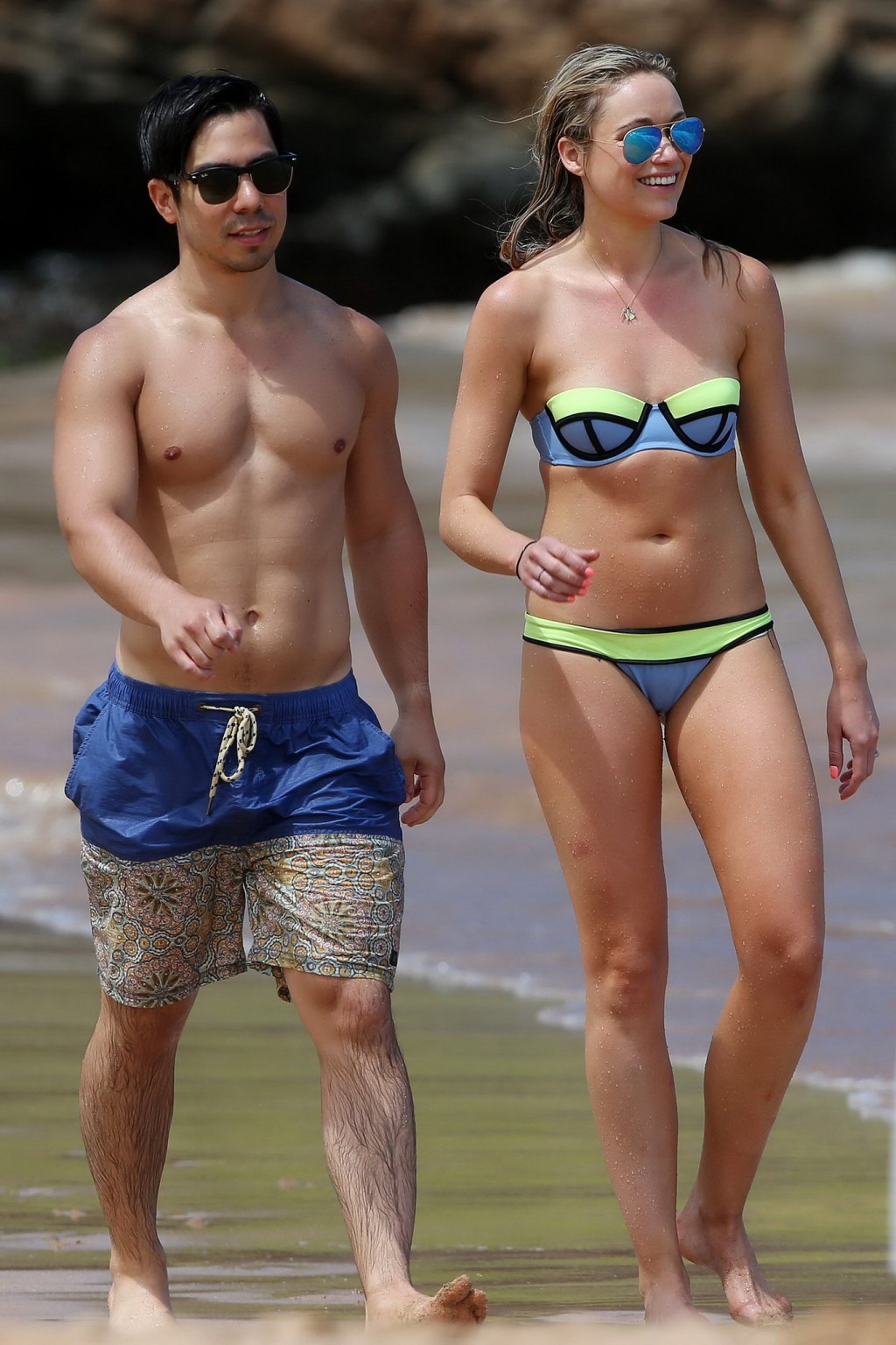 Katrina Bowden wearing skimpy strapless bikini at the beach in Maui #75162632