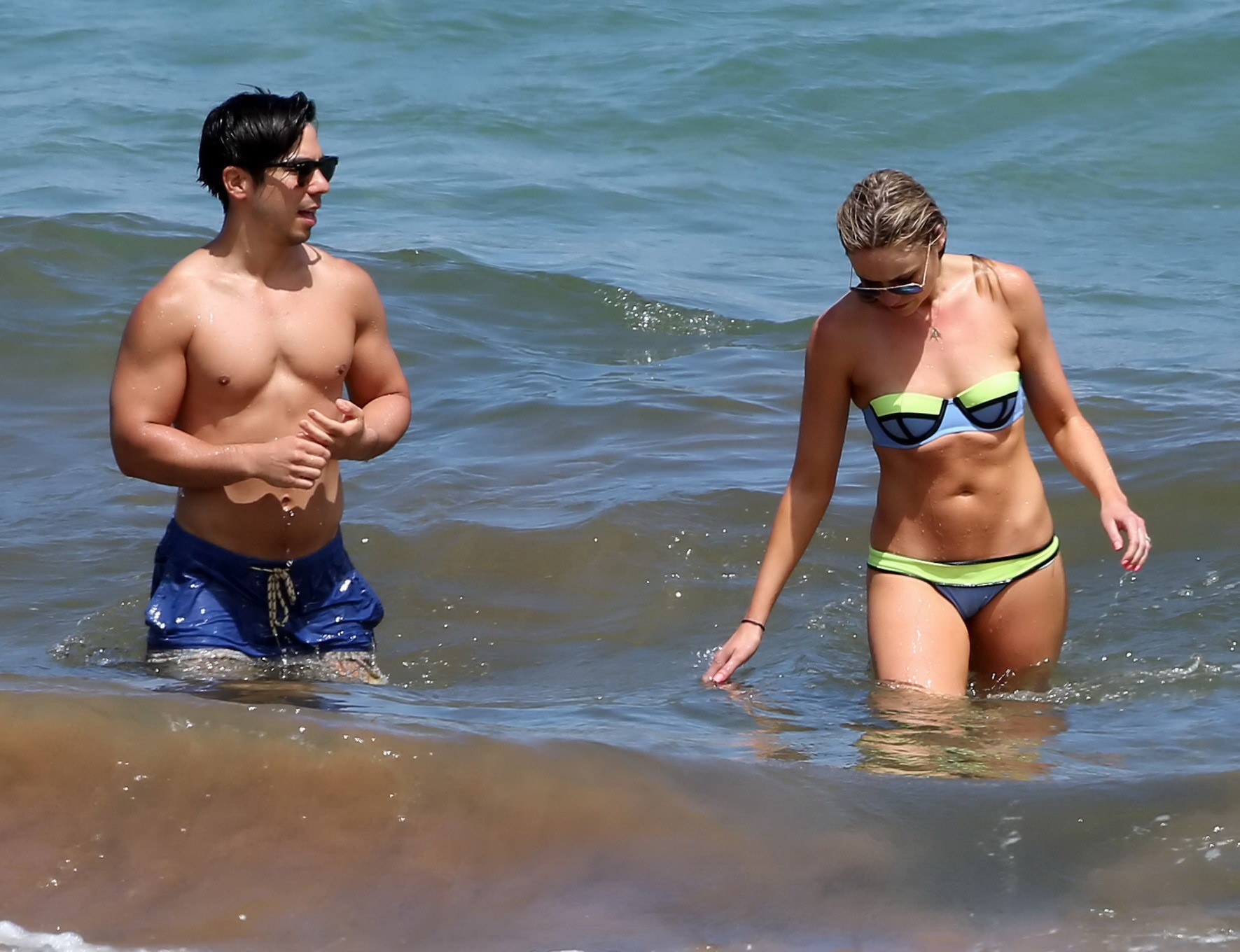 Katrina Bowden wearing skimpy strapless bikini at the beach in Maui #75162654