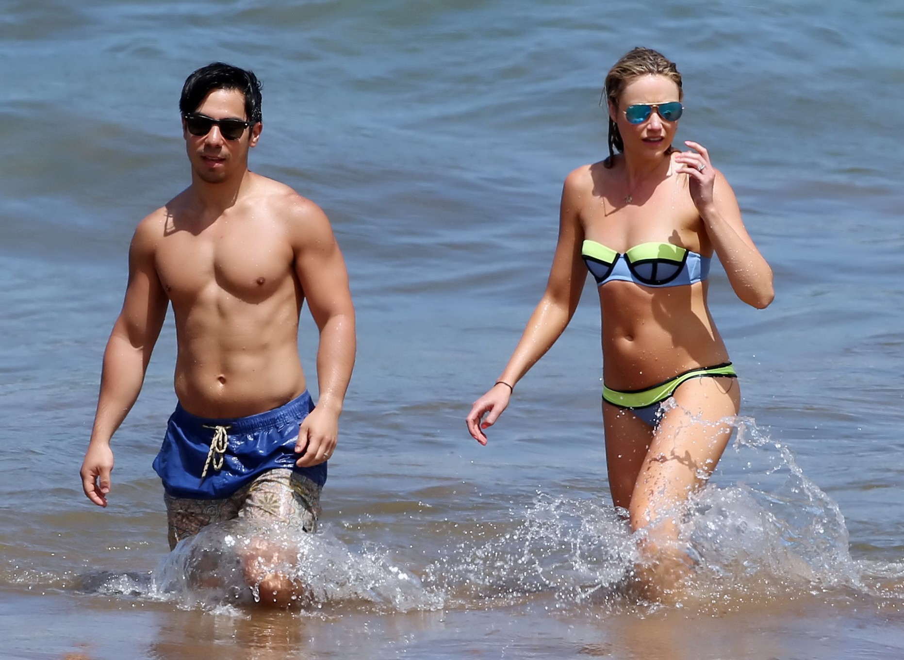 Katrina Bowden wearing skimpy strapless bikini at the beach in Maui #75162666