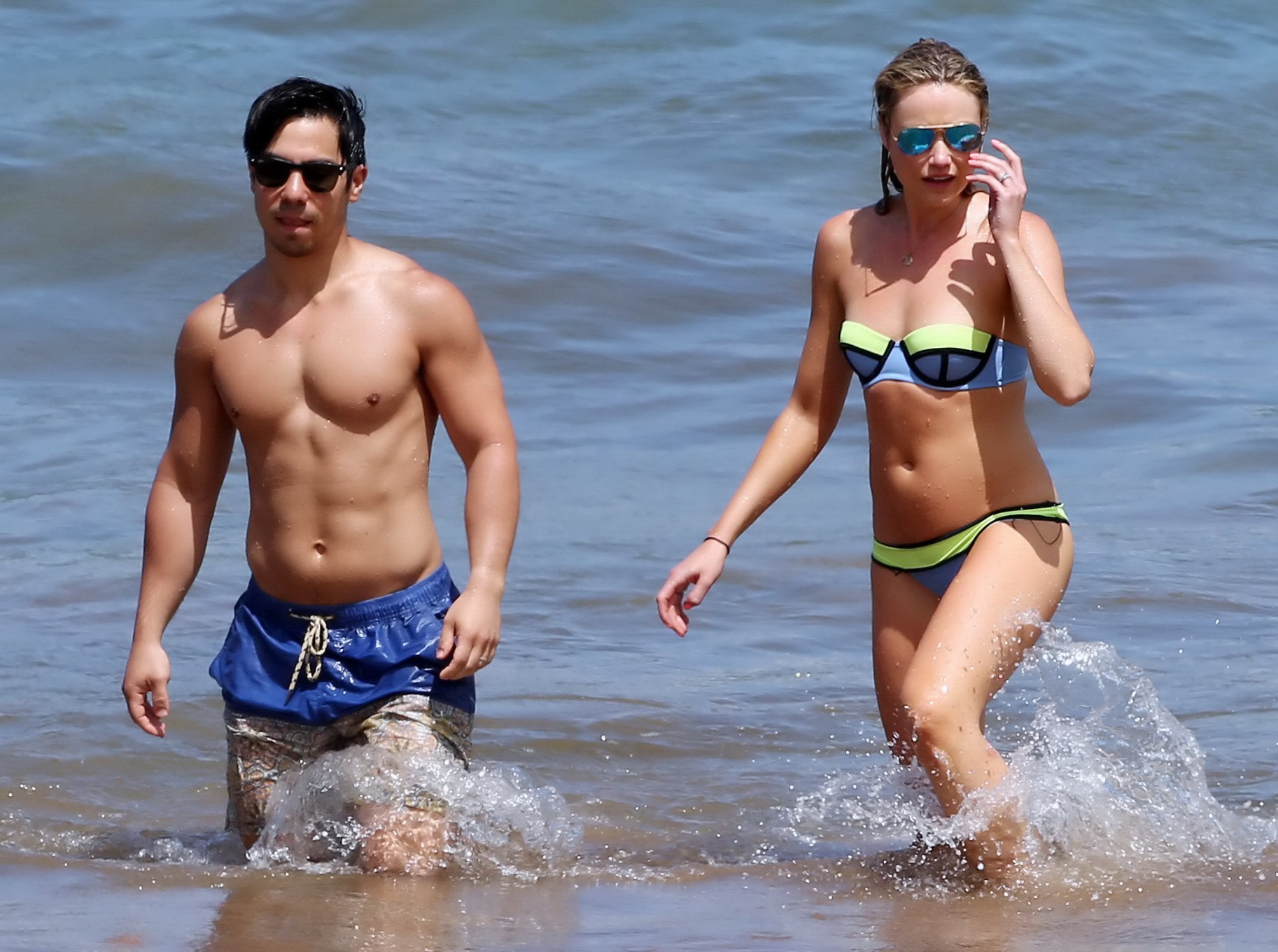 Katrina Bowden wearing skimpy strapless bikini at the beach in Maui #75162676