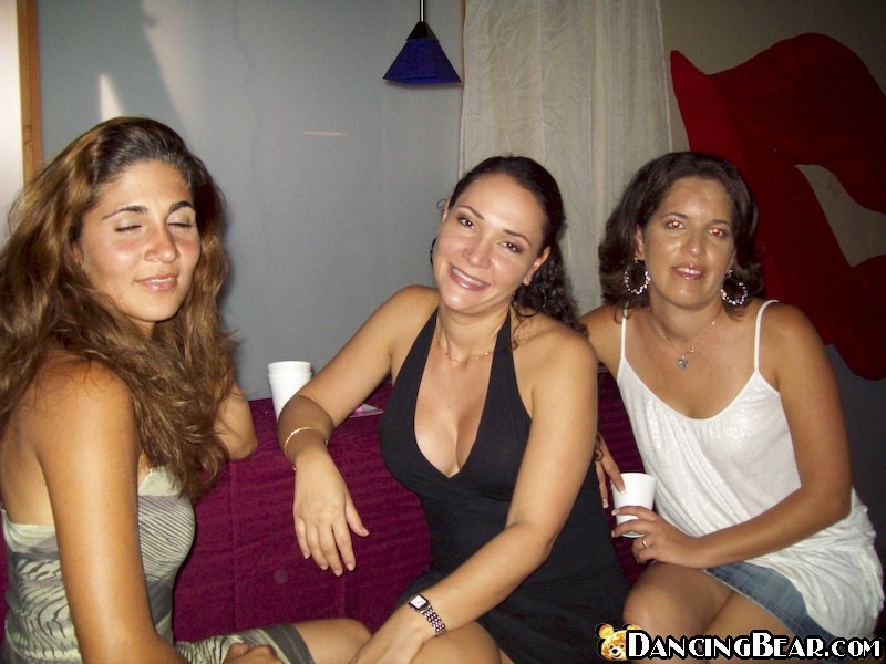 Muscular strippers seducing drunken girls at wild party #71635835