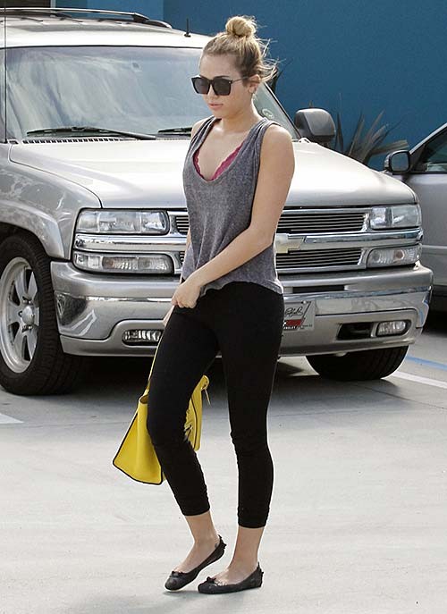 Miley Cyrus exposing sexy body while leaving pilates class #75272232