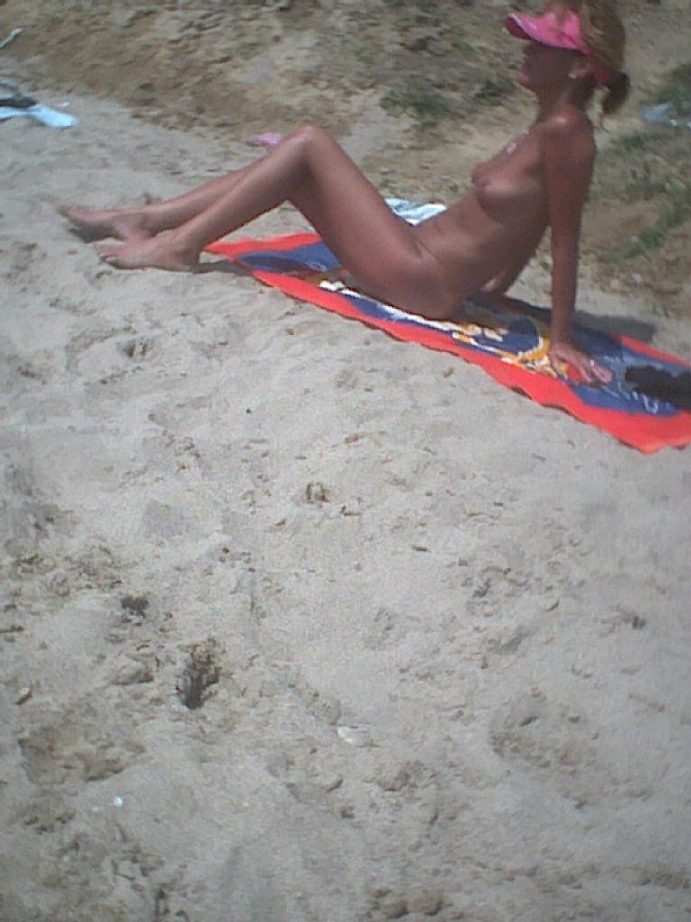 Slim nudist teen strips down to tan her nude body #72253425