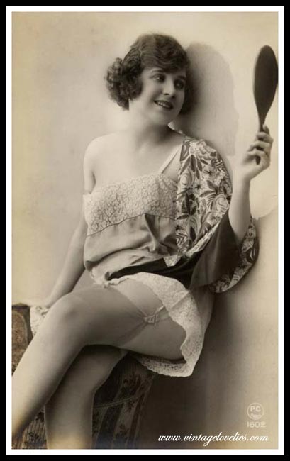Elegant vintage ladies are posing naked in the 1900s #76521693