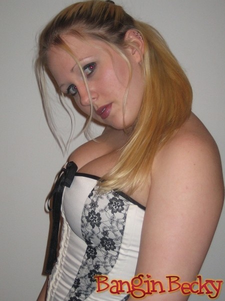 Hot Becky in Her Sexy White Corset #74036547