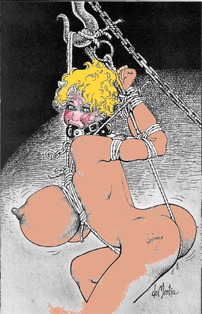 demented bondage artwork and evil female rope tied artwork #69664459