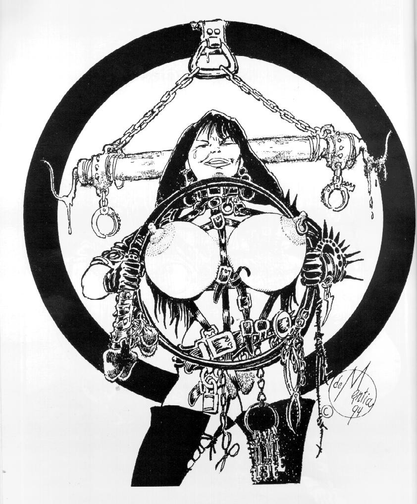 demented bondage artwork and evil female rope tied artwork #69664630
