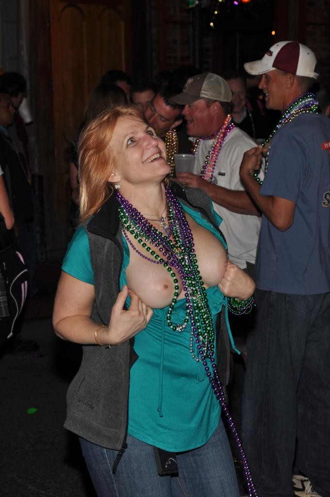 Mardi Gras Tit Flashing #78870410