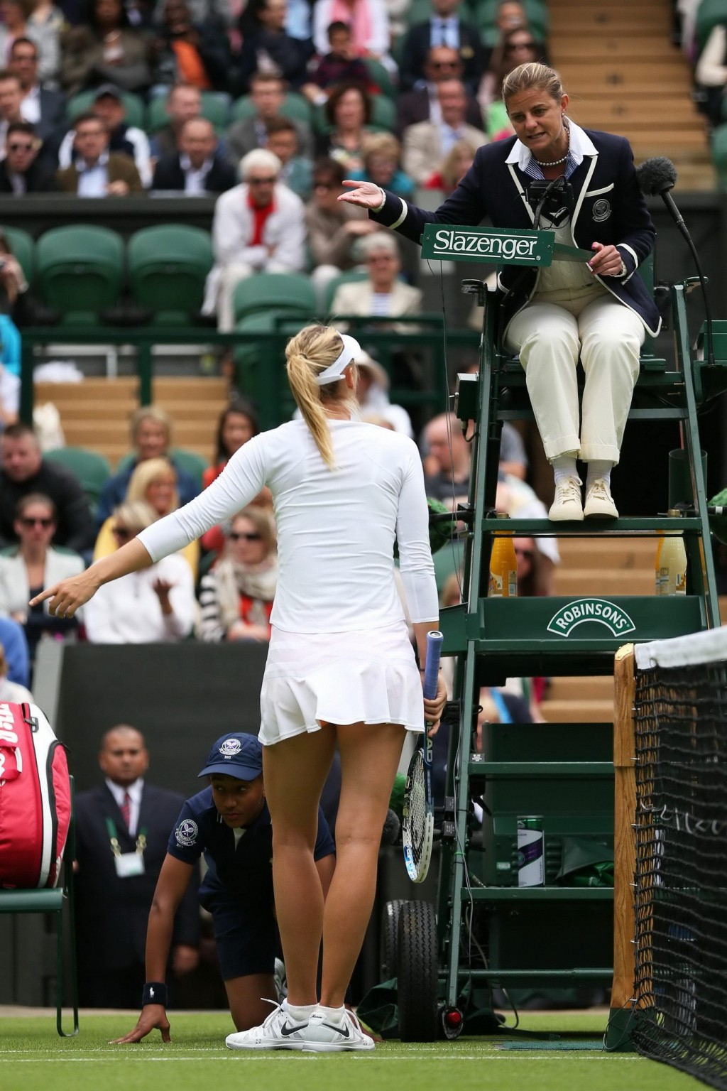 Maria Sharapova flashing her orange panties at the Wimbledon 2013 Day 1 in Londo #75227265