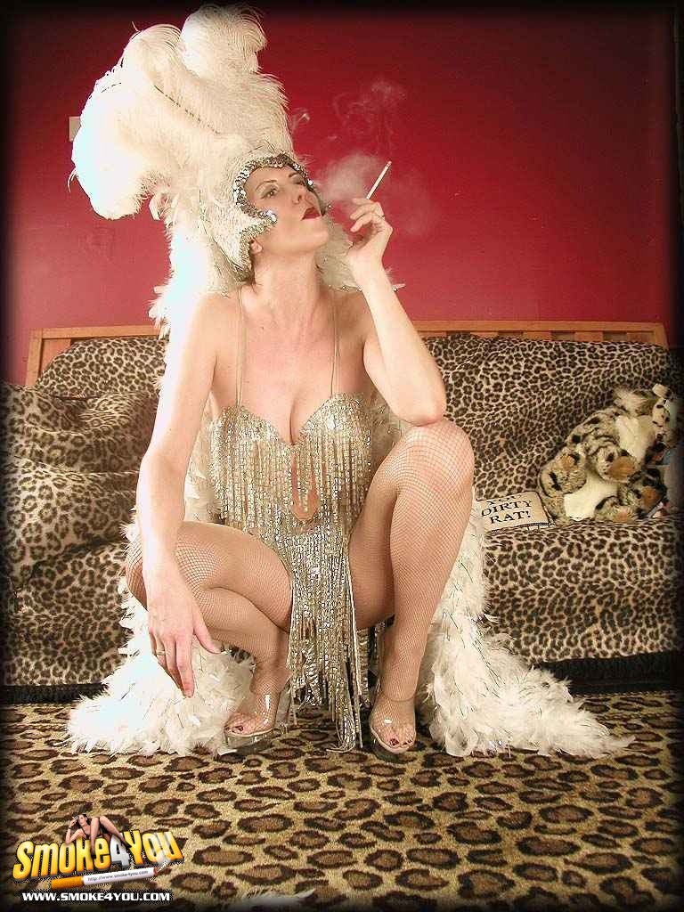 Katja puts on a great show as smoking Vegas showgirl #76572377