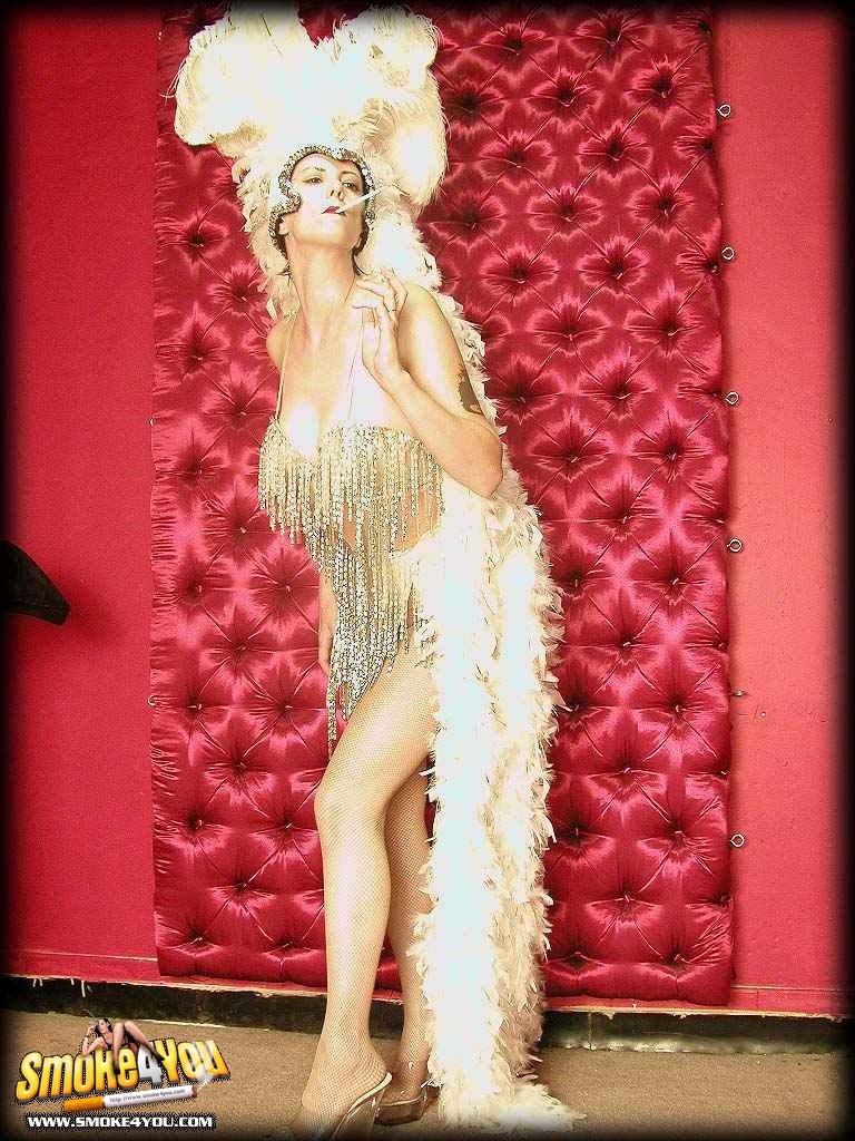 Katja puts on a great show as smoking Vegas showgirl #76572388