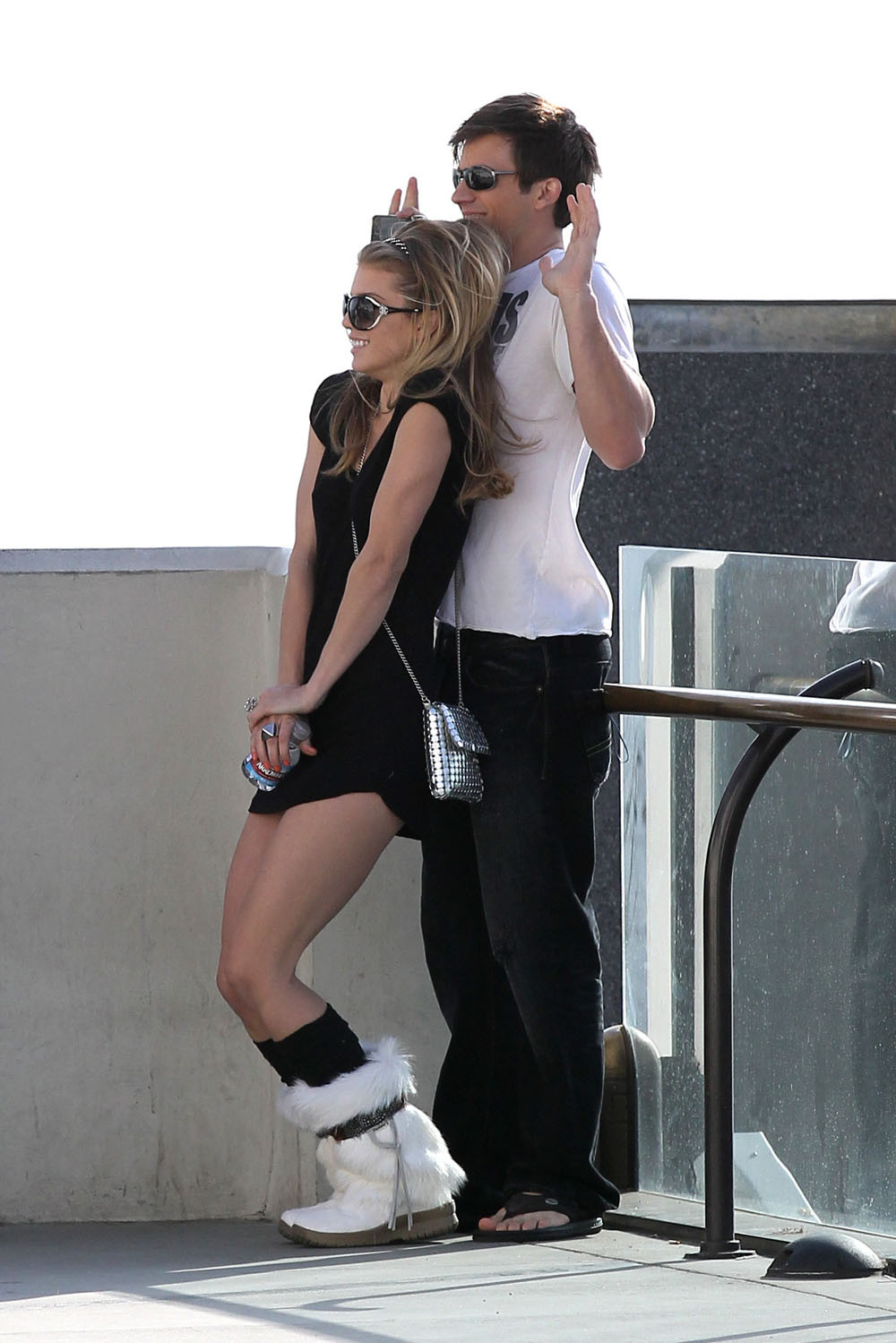 AnnaLynne McCord showing her ass in thong  c-thru dress on 90210 set #75317940