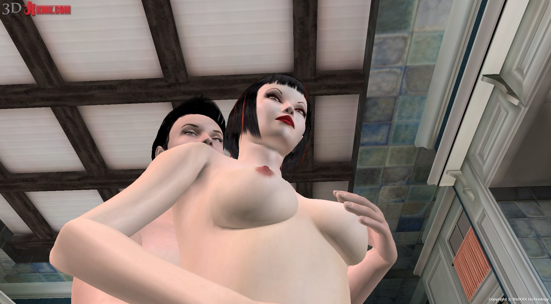 Hot BDSM sex action created in virtual fetish 3d sex game! #69584115