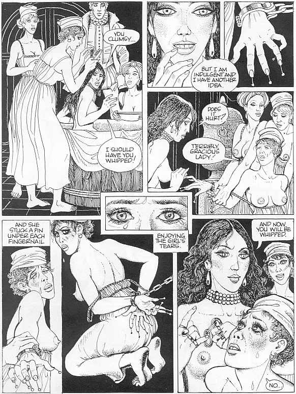 Vintage illustrierte schmerzhafte Bondage-Geschichten
 #69709841