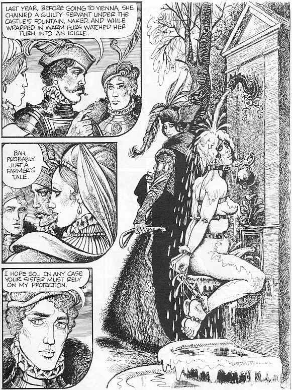 Vintage illustrierte schmerzhafte Bondage-Geschichten
 #69709913