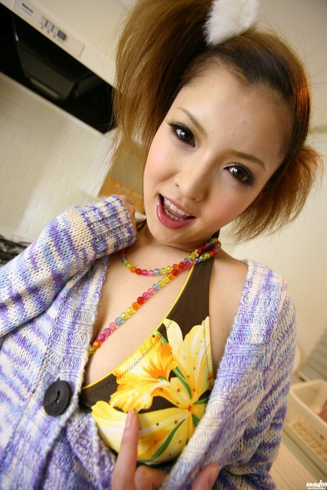 Asian beauty Riana Natsukawa sucks cock for facial #69755434