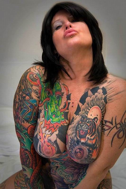 tattooed amateur matures showing off #67662199
