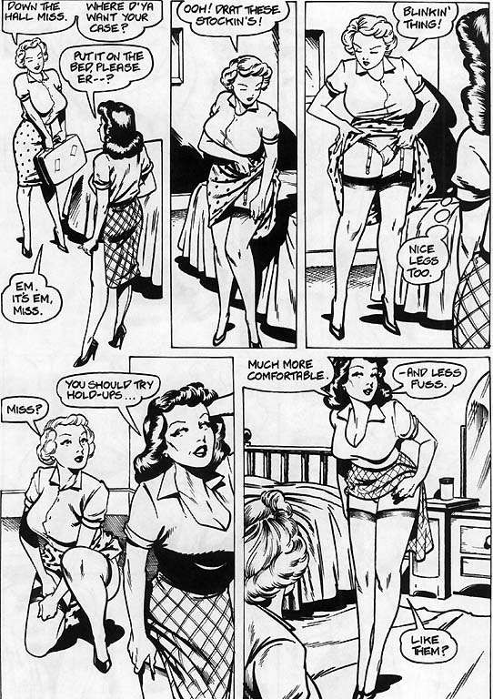 Vintage riesige Brust lesbischen Sex-Comic
 #69674721