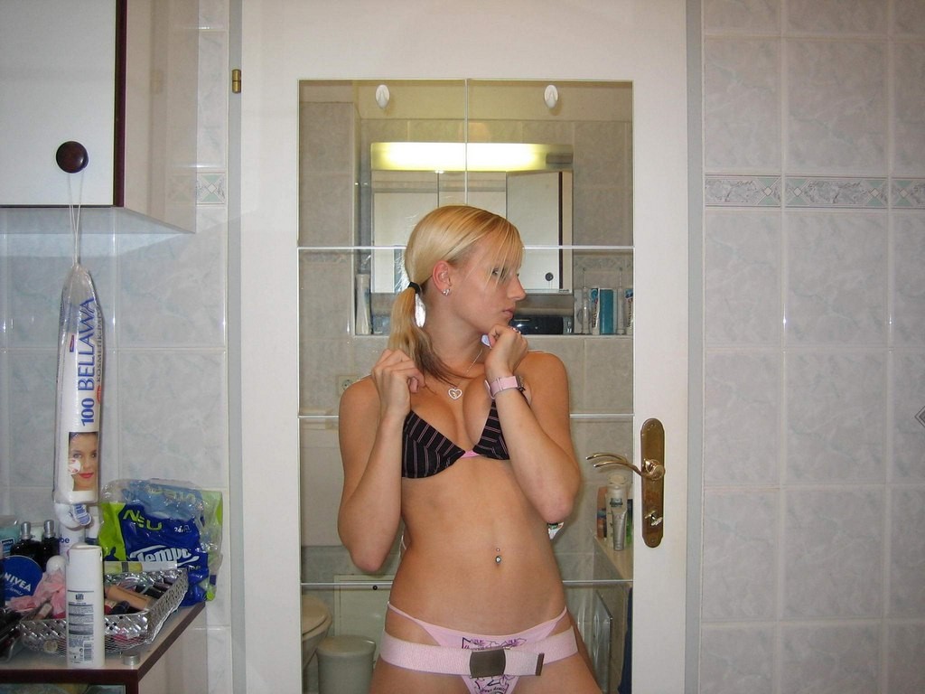Watched by cam girlfriend strips in the bathroom #70455960