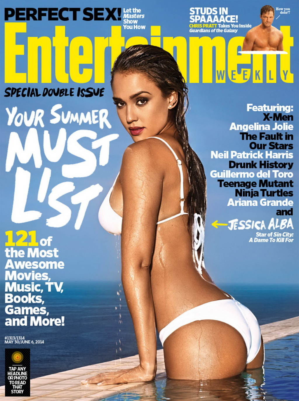 Jessica alba exhibe son corps sexy dans un minuscule bikini blanc pour l'émission Entertainment W
 #75195823