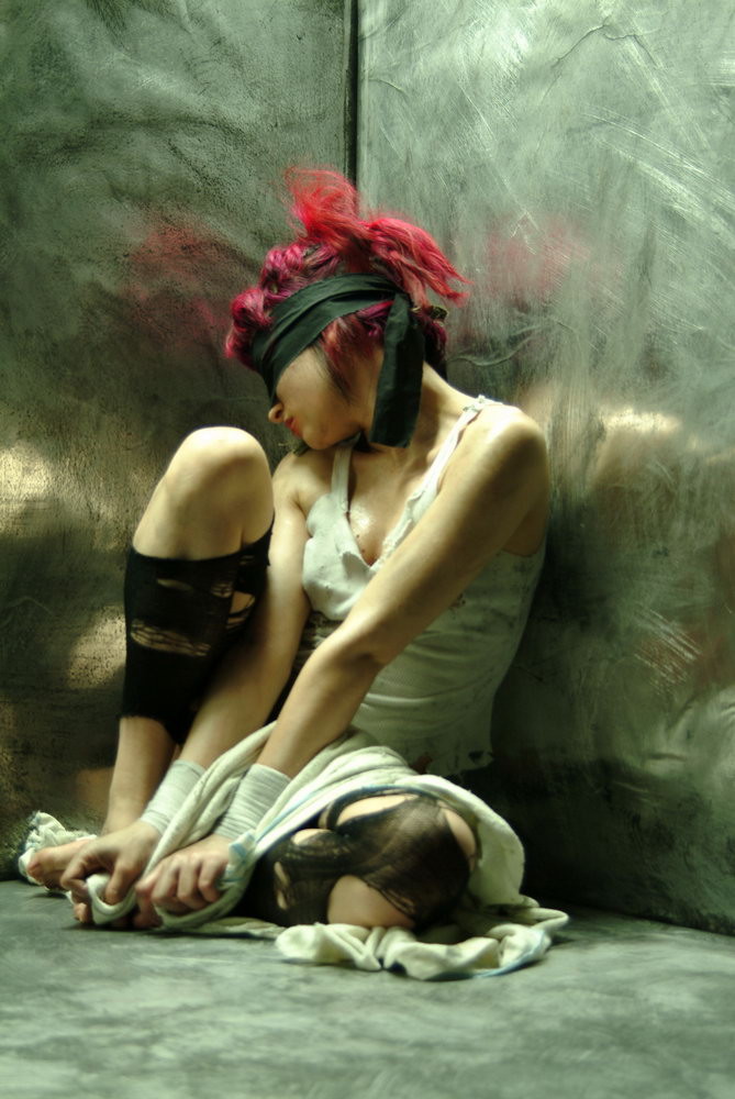 gothic erotic fetish model toxxxy blindfolded #73260621