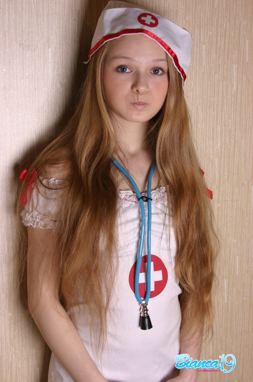 Cute nineteen year old teen in nurse outfit #75854405