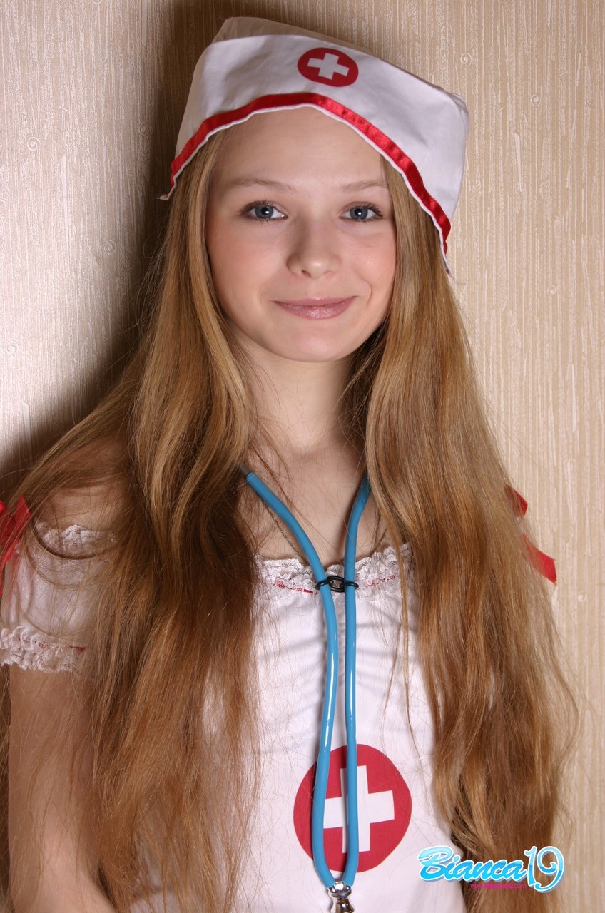 Cute nineteen year old teen in nurse outfit #75854413