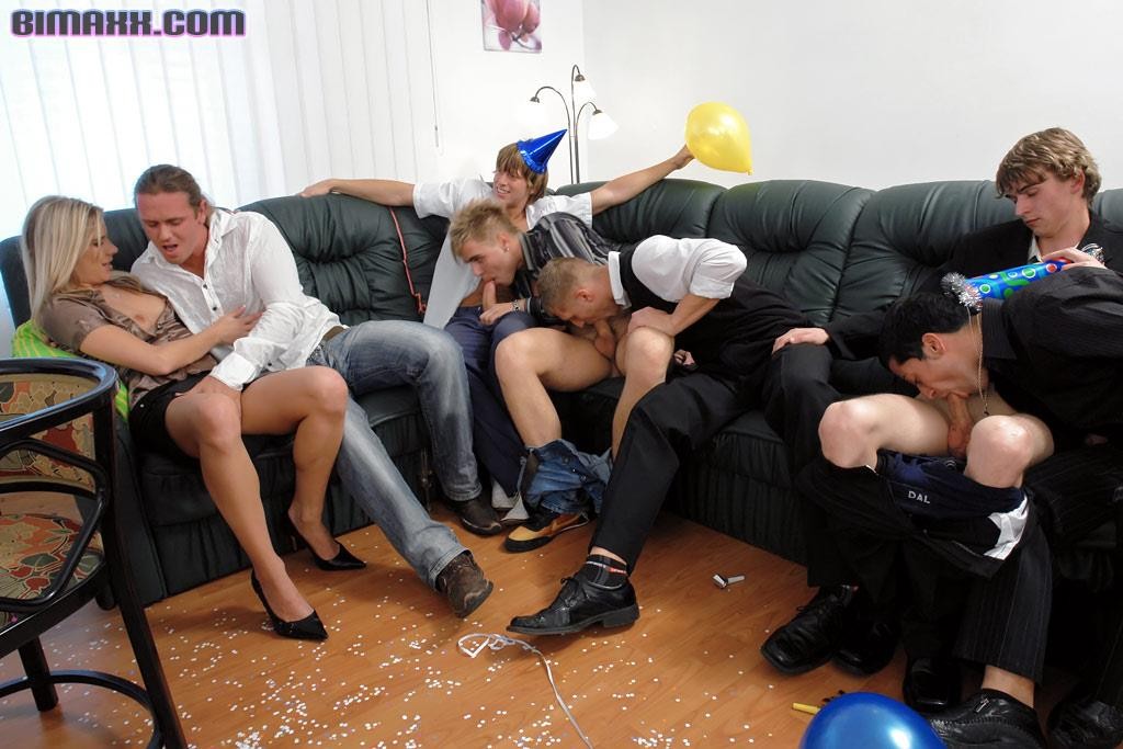Birthday party turns into an insane bisexual monster orgy #76980030