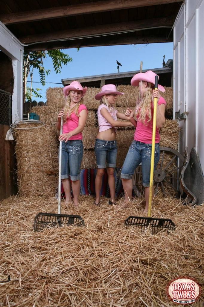 Three sweet teenage girls having fun together #79020079