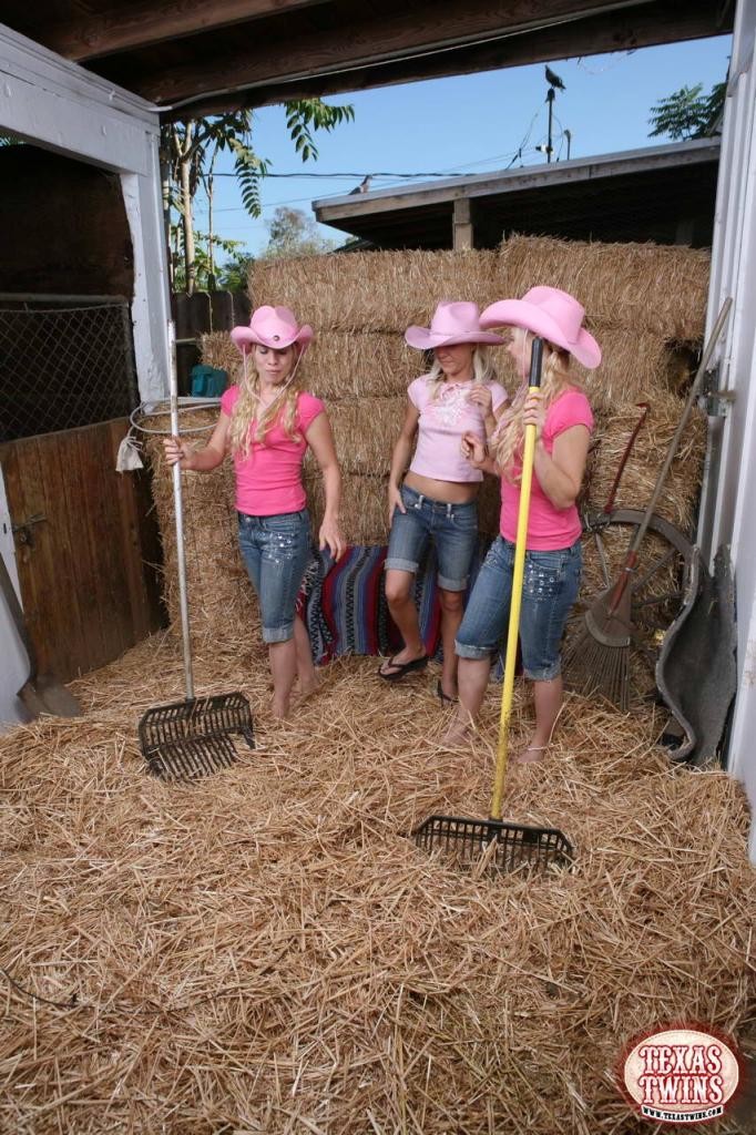 Three sweet teenage girls having fun together #79020087