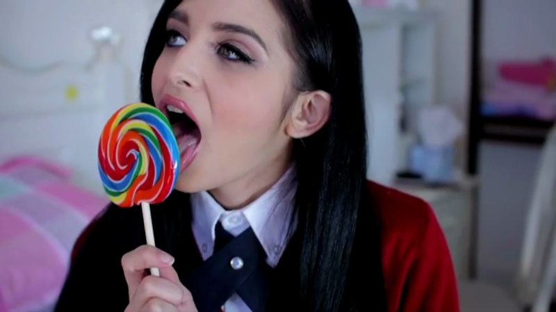Teen with long black hair loves to lick big things #67285435