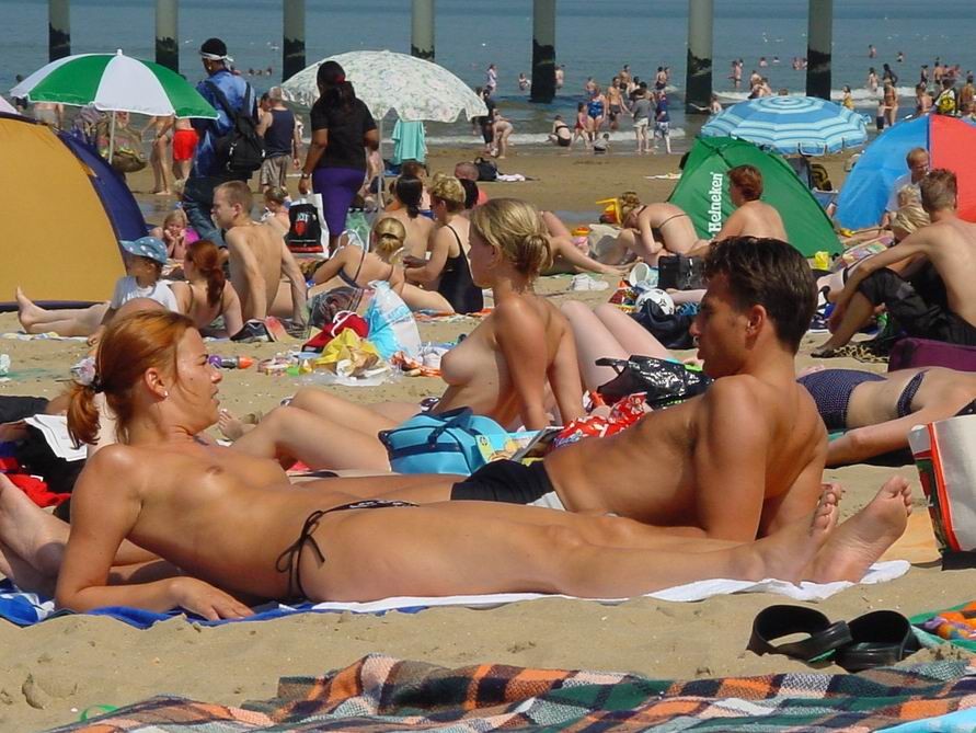 Sexy milf bares all at a nudist beach in the sun #72250935