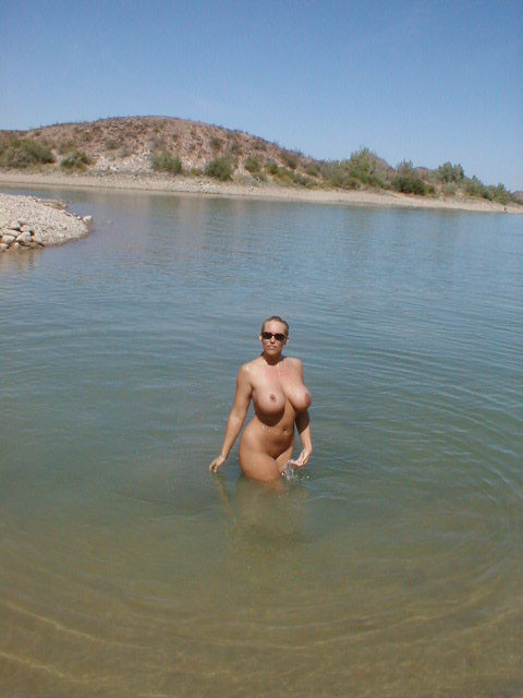 Sexy milf bares all at a nudist beach in the sun #72250954