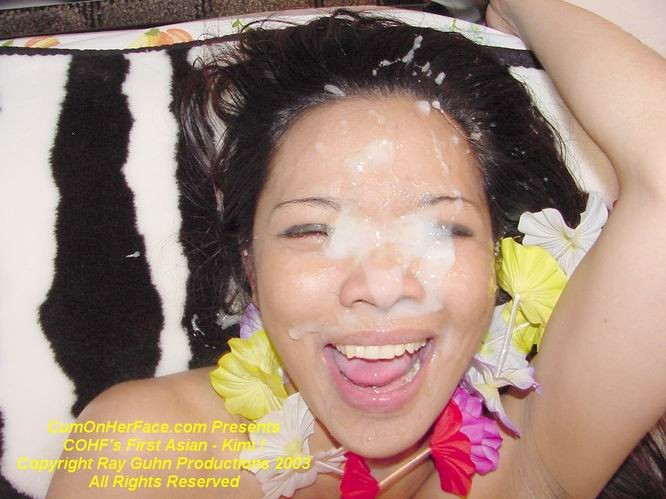 Asian girl group messy facial #70036478