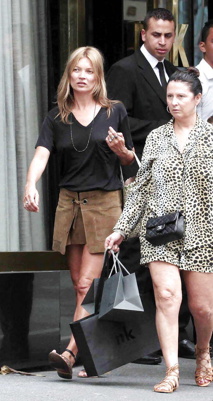 Kate Moss exposing up skirt and see thru on street #75227483