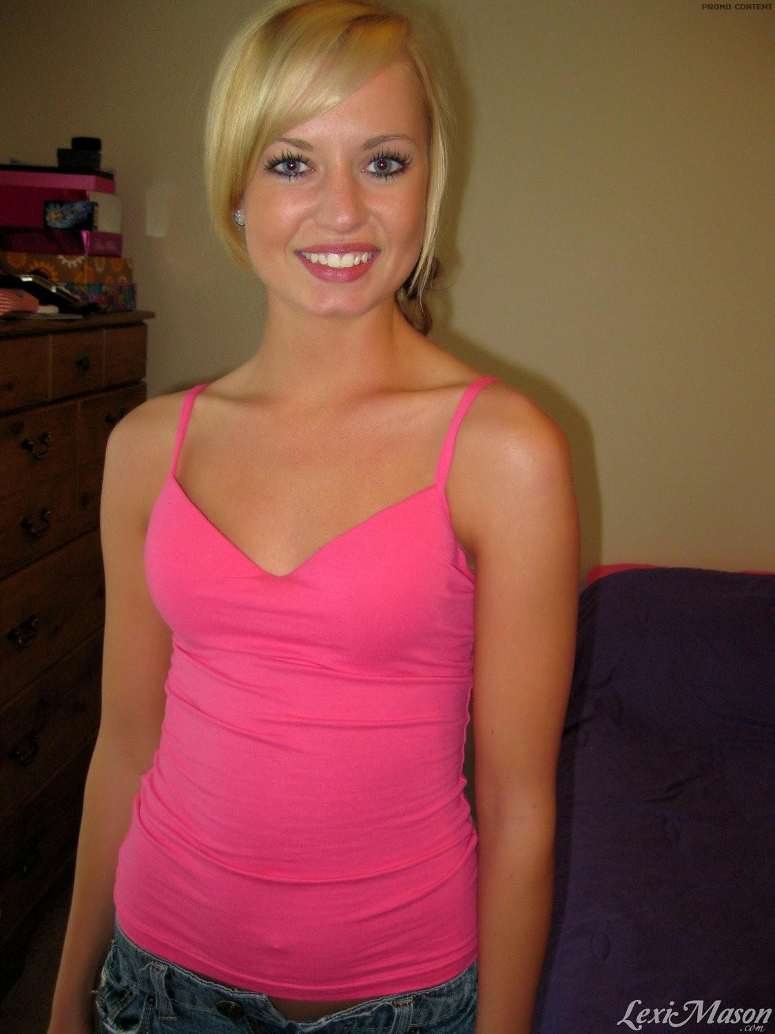 Slim blonde teen with tiny tits #73514039