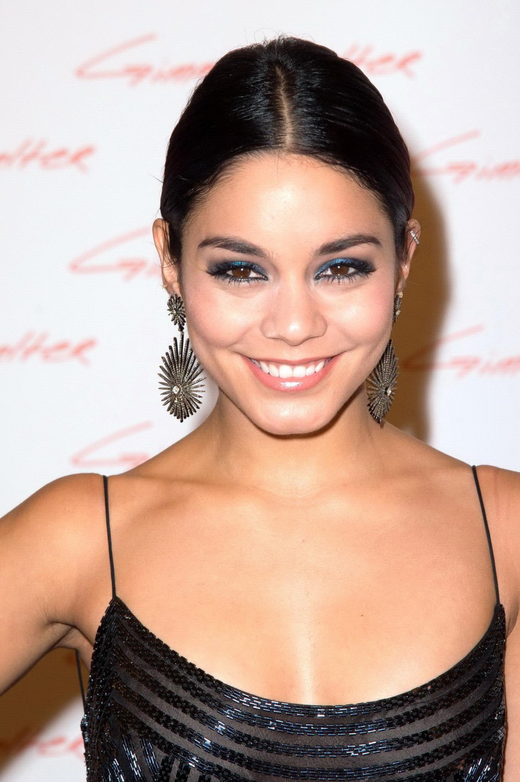 Vanessa Hudgens braless wearing a low cut maxi dress at Gimme Shelter premiere i #75182608