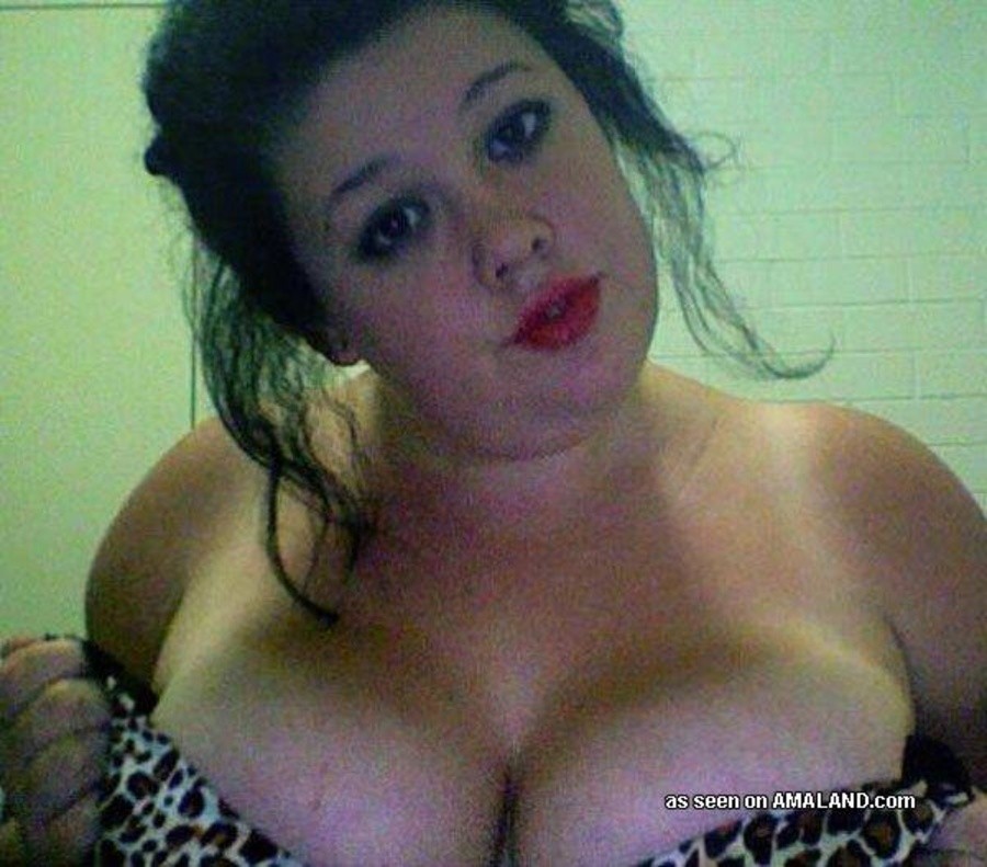 Compilation of a horny bbw displaying her huge breasts #67583073