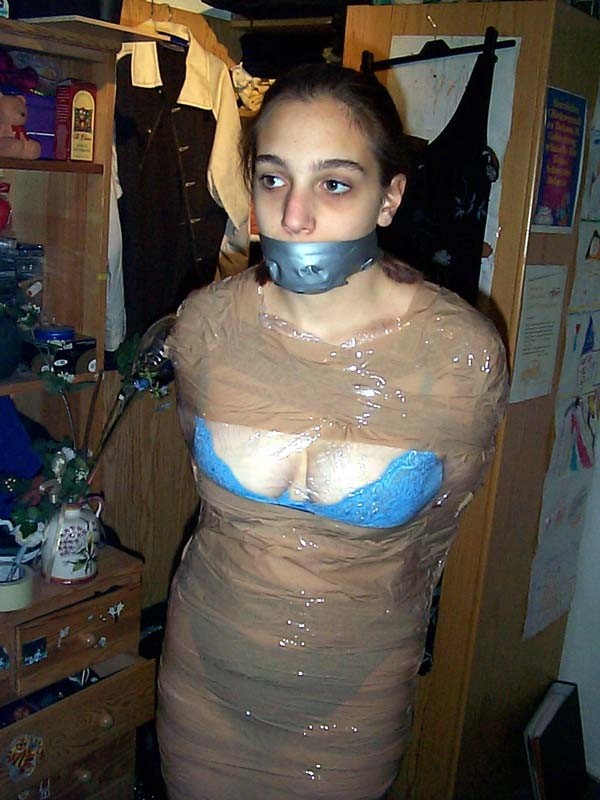 Sexy slut completely wrapped up by duct tape #72154780