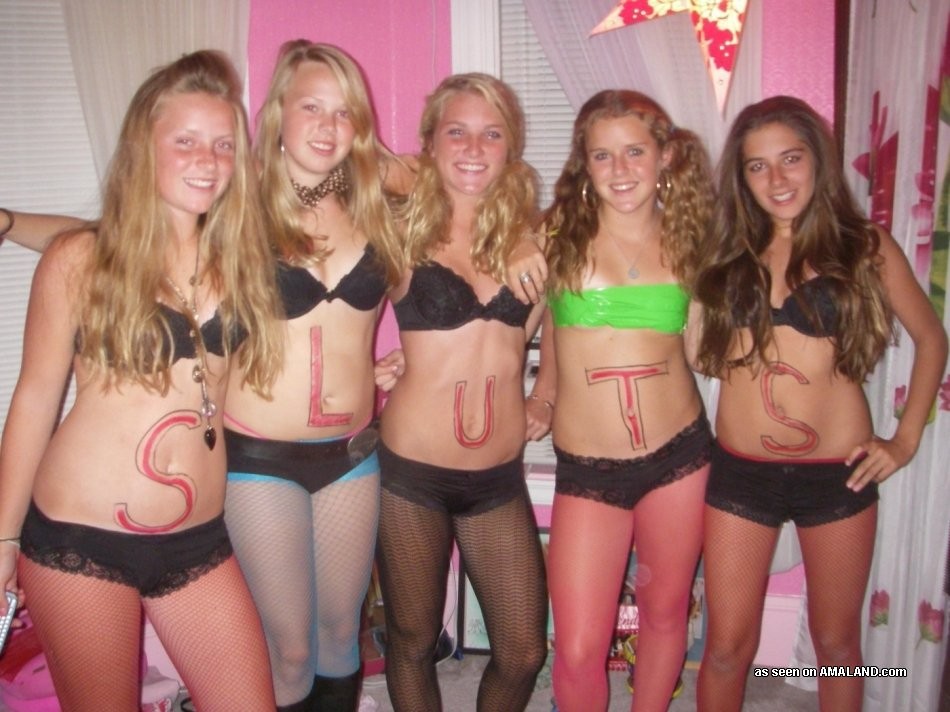 Amateur teen girlfriends and cheerleaders showing their panties #68504888