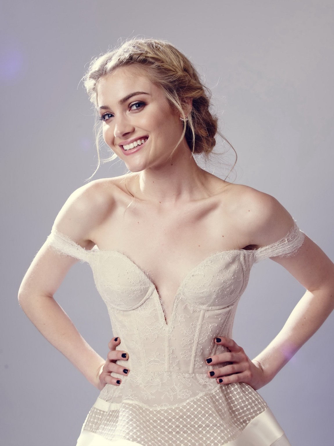 Skyler Samuels braless showing big cleavage and legs #75149294