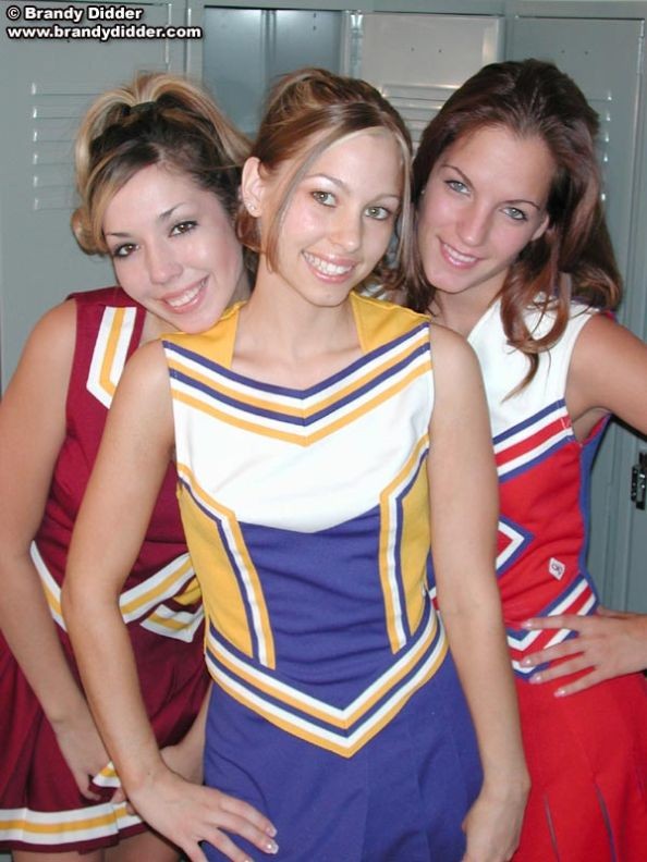 Lesbian cheerleaders help each other undress #75475524
