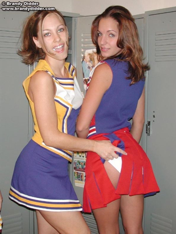 Lesbian cheerleaders help each other undress #75475535