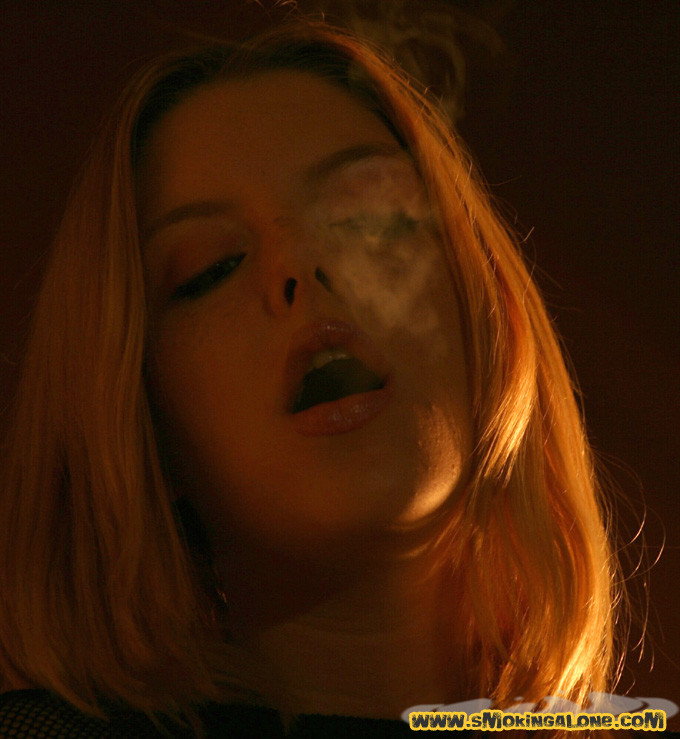 Horny smoker rubs her clit while she smokes #76631864